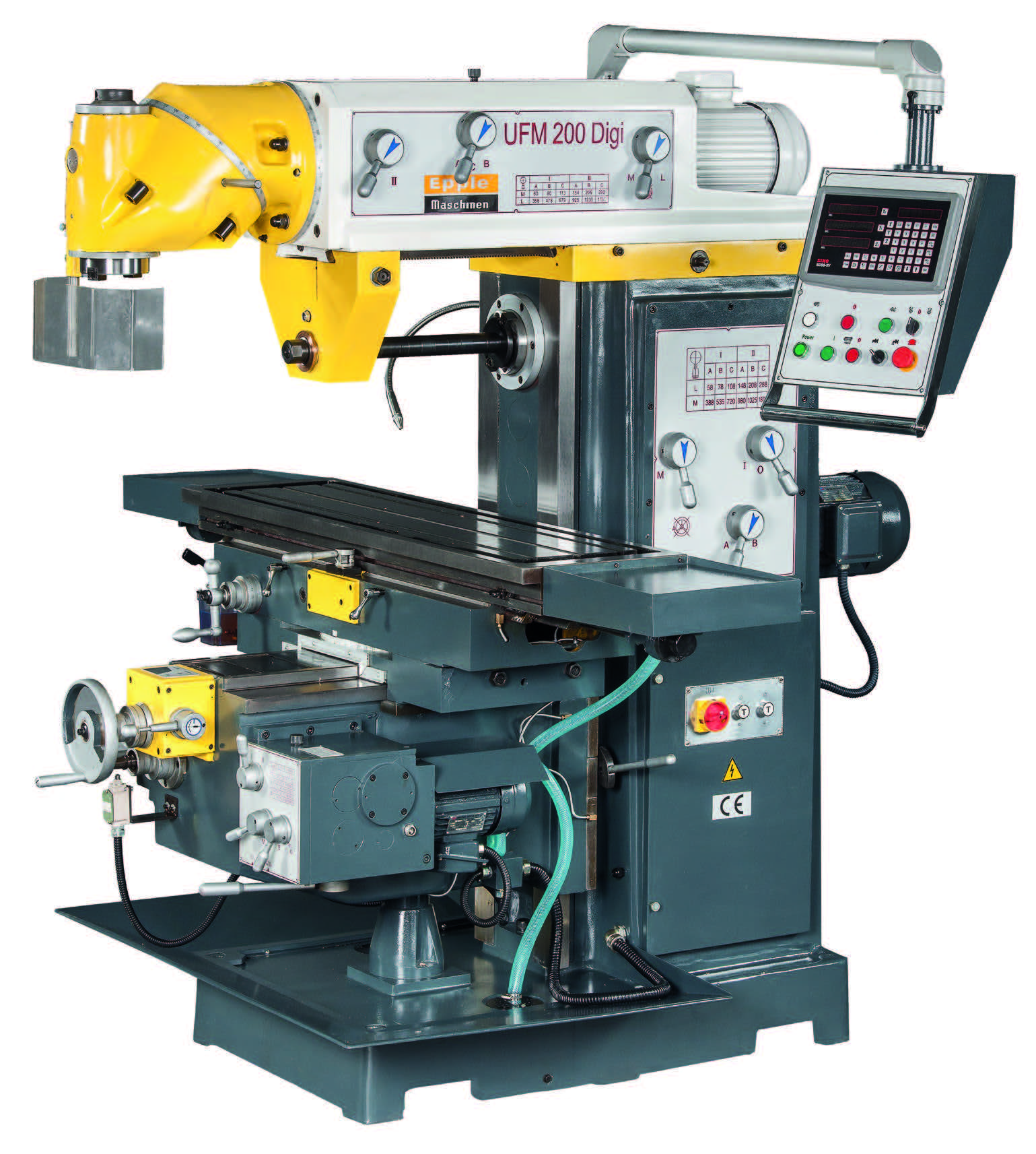 fraiseuse conventionnelle attachement avec visu 3 AXES UFM 200 DIGI